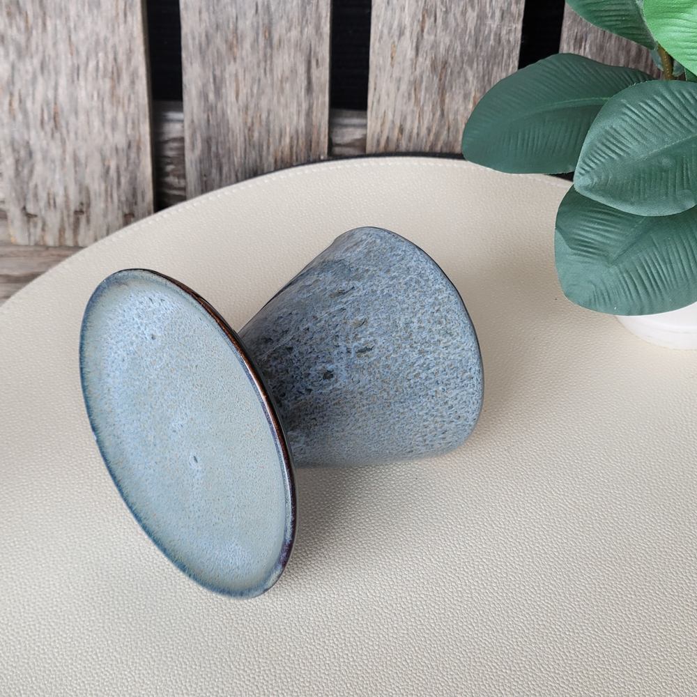 Hobby Lobby Blue Ceramic Pillar Candle Holder - Picture 2 of 6